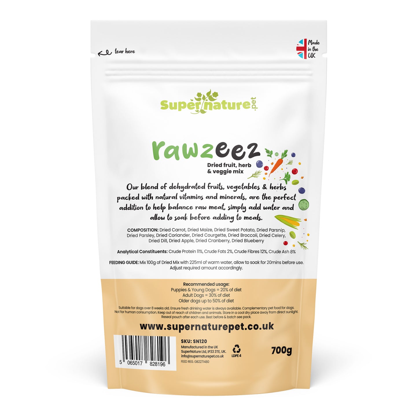 Supernature Dried Fruit & Veggie Mix 700g