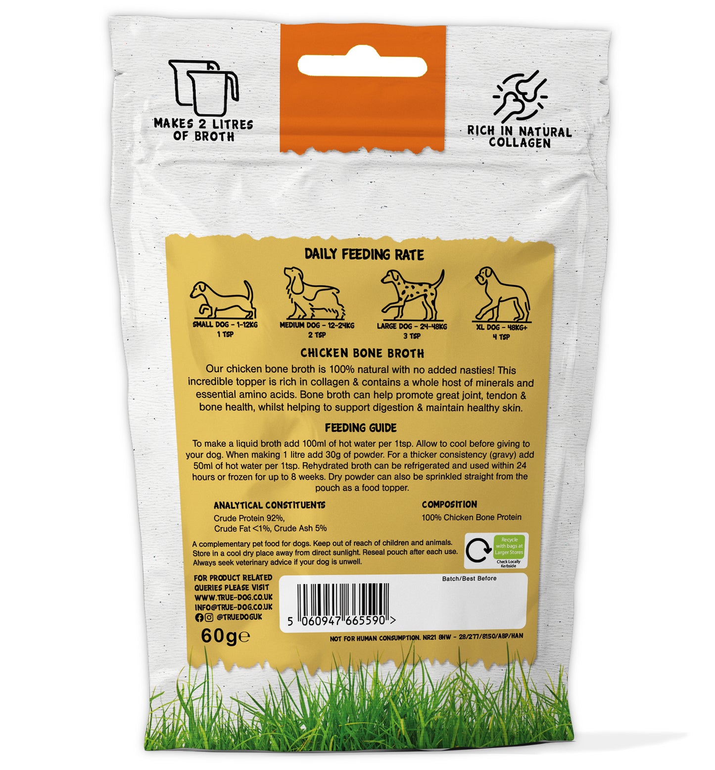 Chicken bone broth for dogs