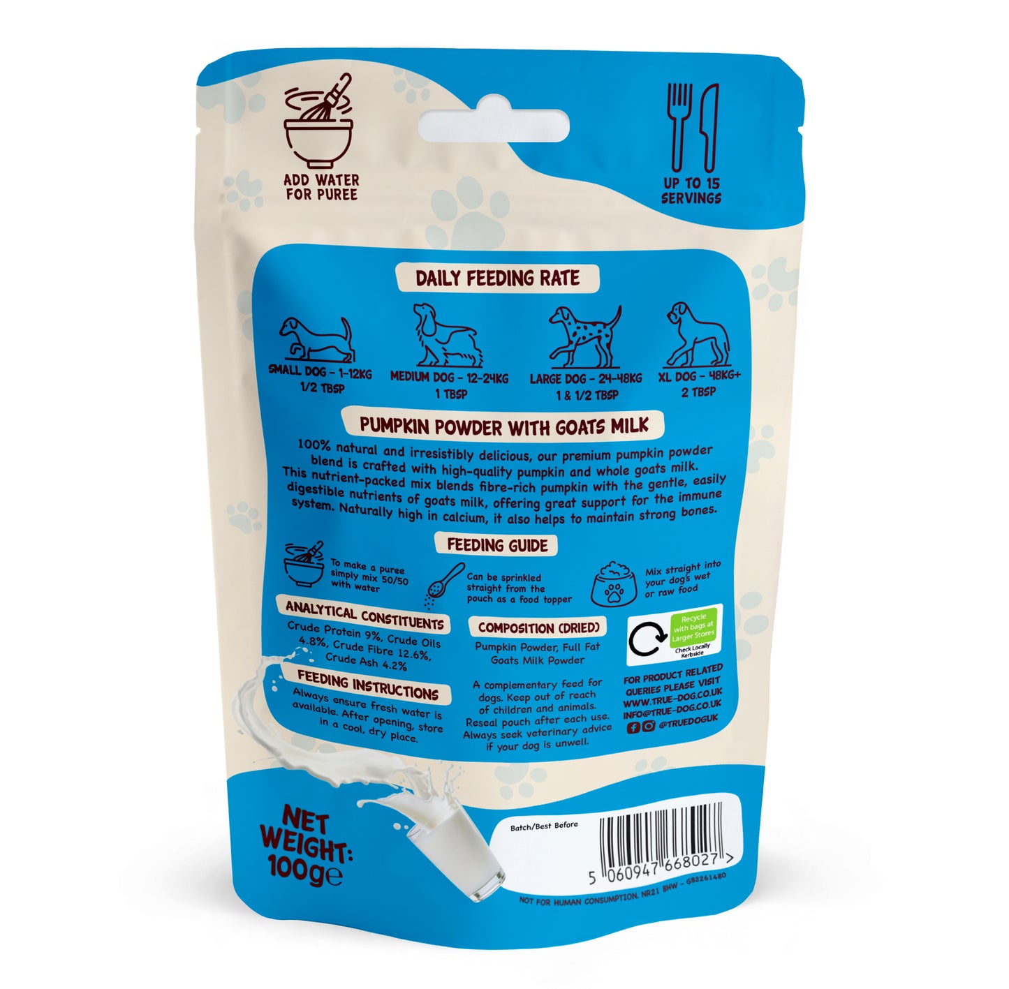 Pumpkin Powder with Goats Milk 100g