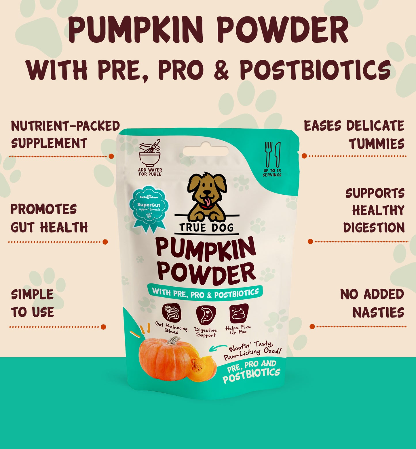 Pumpkin Powder with Pre, Pro & Postbiotics 100g