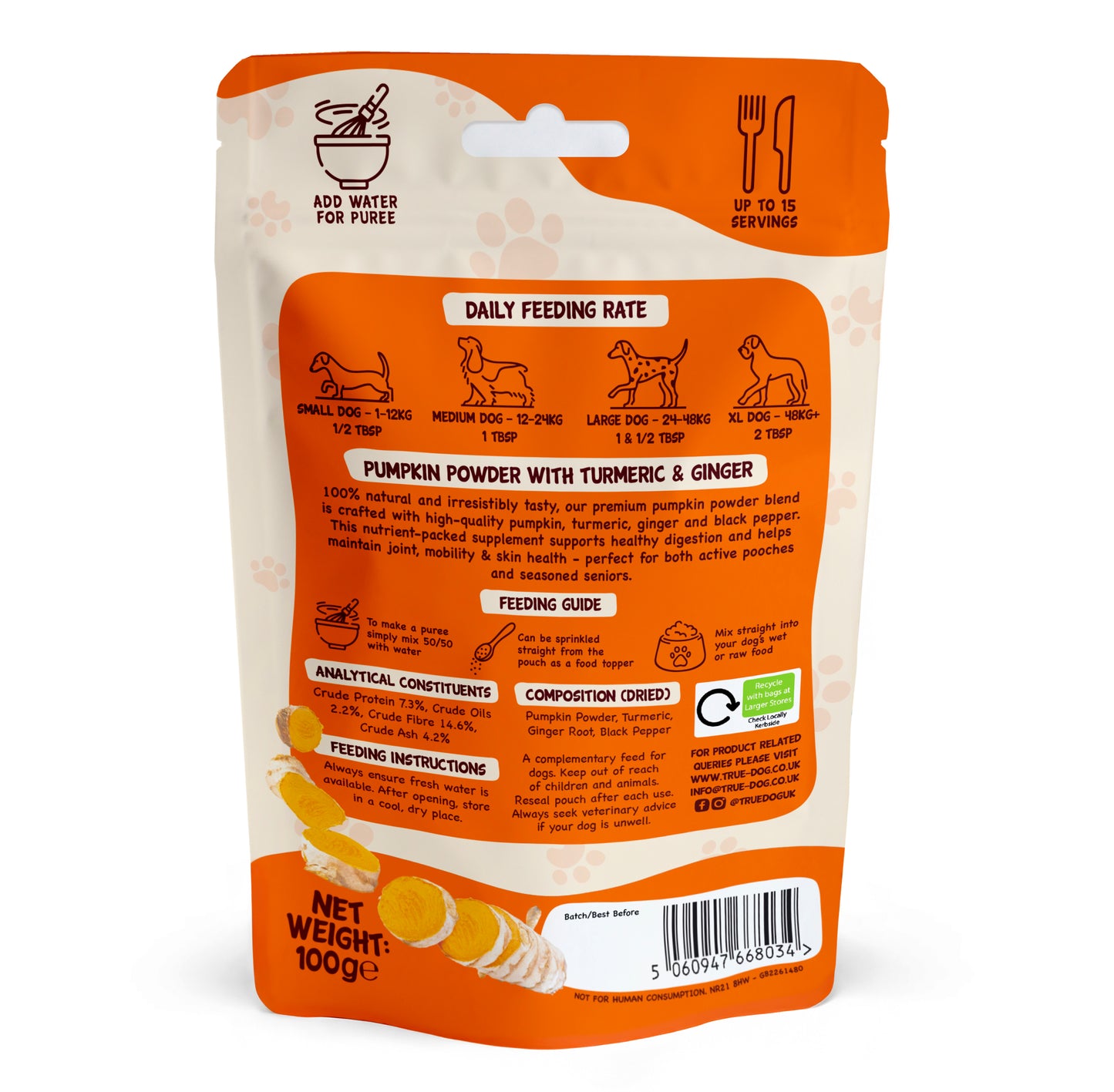 Pumpkin Powder with Turmeric 100g