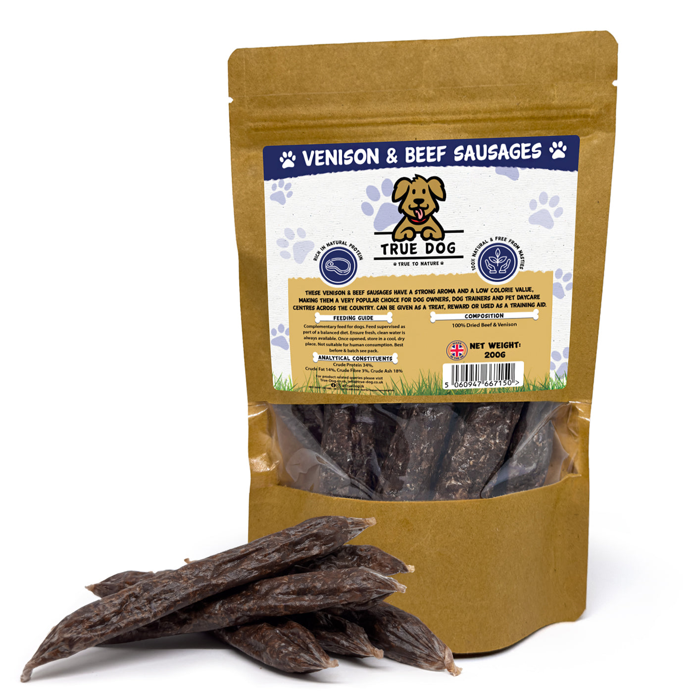 Venison & Beef Sausages - 200g