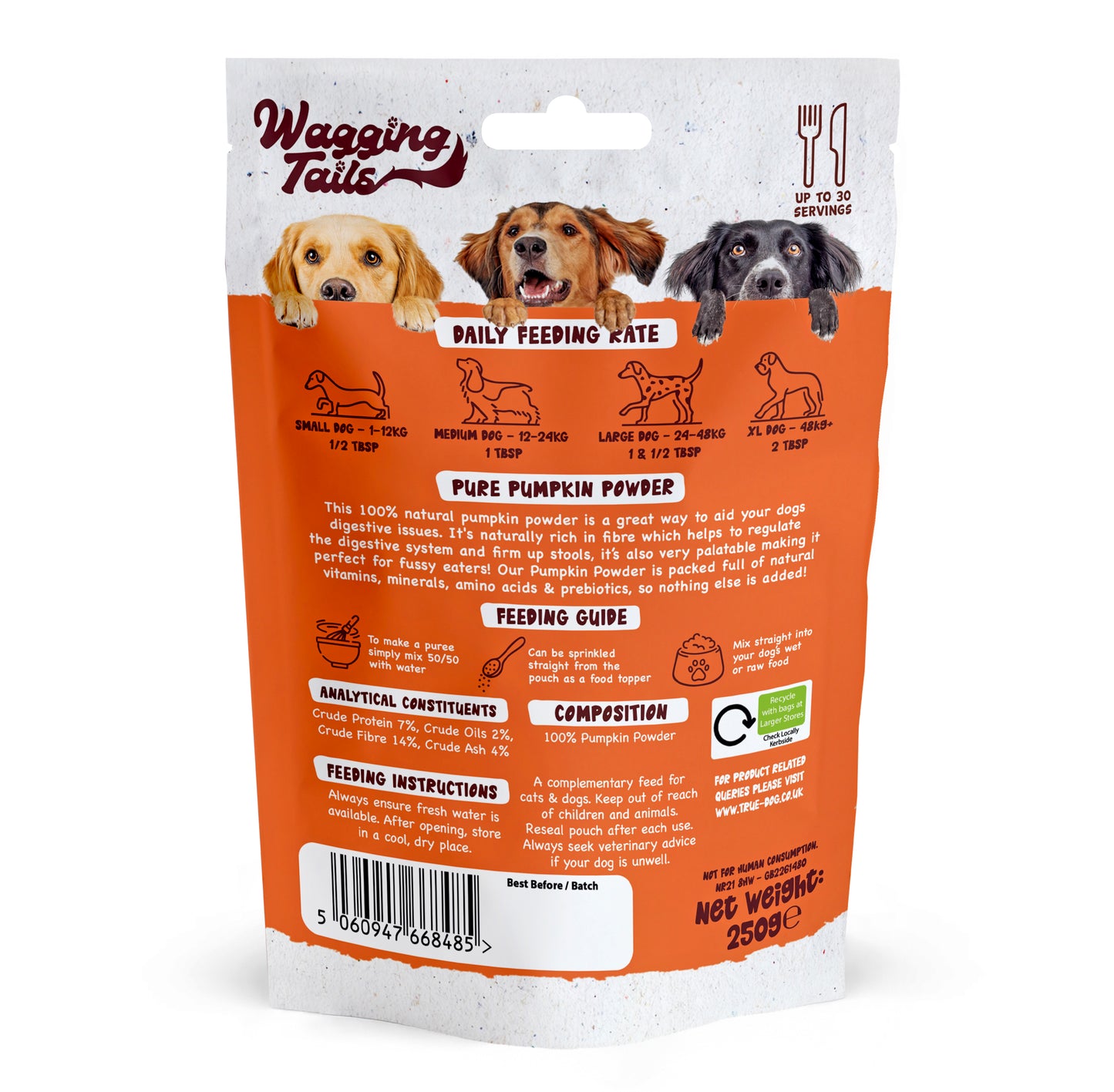 Wagging Tails Pumpkin Powder 250g