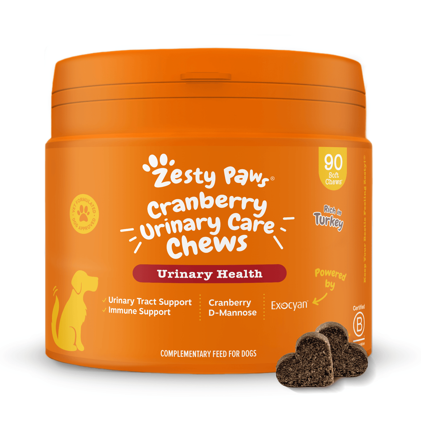 Natures Grub 90 Chews Zesty Paws Cranberry Urinary Care Chews