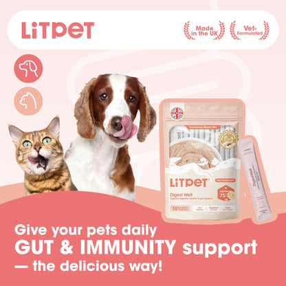 LitPet Digest Well Meaty Mix Paste for Cats & Dogs - 10 Sachets