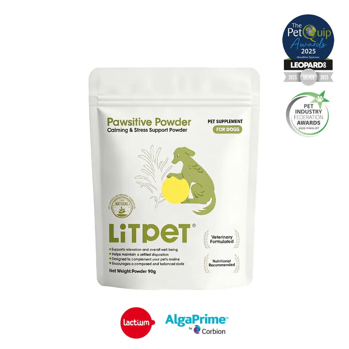 LitPet Pawsitive Powder - Calming & Stress Relief Support 90g
