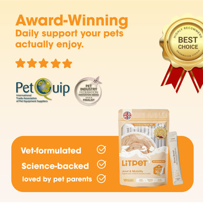 LitPet Joint & Mobility Care Meaty Mix Paste for Cats & Dogs - 10 Sachets