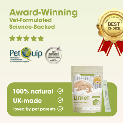 LitPet Pawsitive Calm Meaty Mix Paste for Cats & Dogs - 10 Sachets
