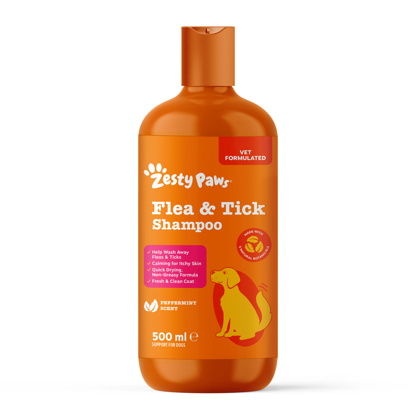 Zesty Paws Flea & Tick Shampoo 500ml