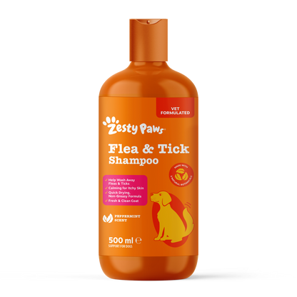 Zesty Paws Flea & Tick Shampoo 500ml