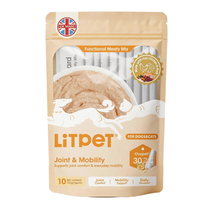 LitPet Joint & Mobility Care Meaty Mix Paste for Cats & Dogs - 10 Sachets
