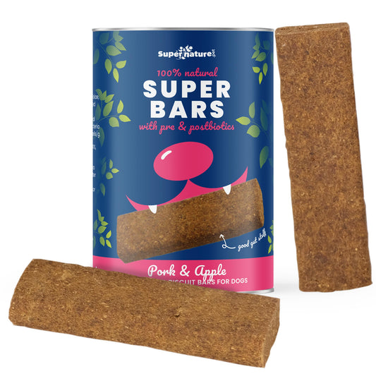 Super Bars - Pork & Apple Baked Treat Bars for Dogs 400g