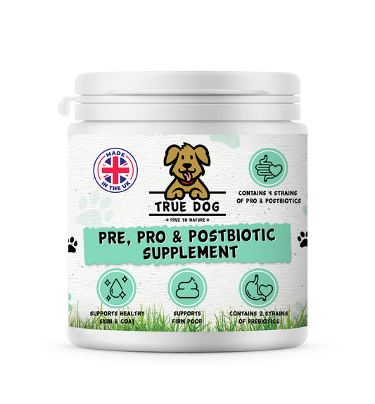 Pre and post biotic supplements for dogs