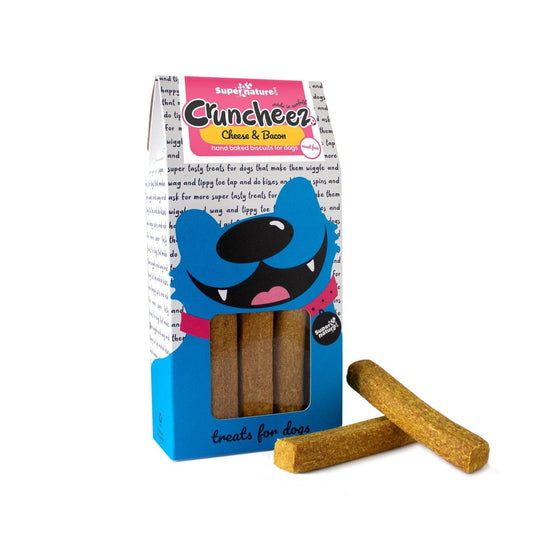 Natural Treats Cruncheez Cheese & Bacon Biscuit Batons 250g