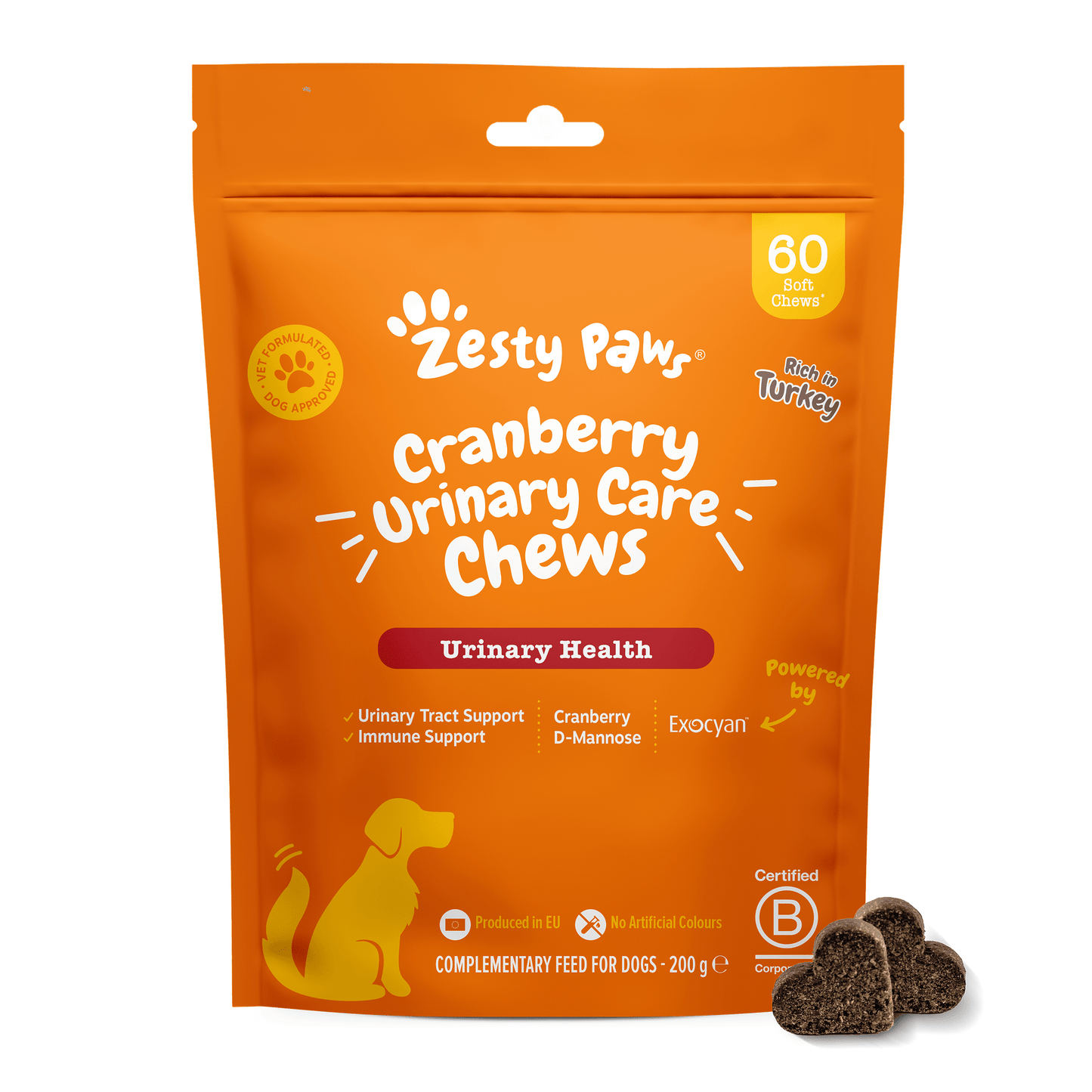 Natures Grub 60 Chews Zesty Paws Cranberry Urinary Care Chews