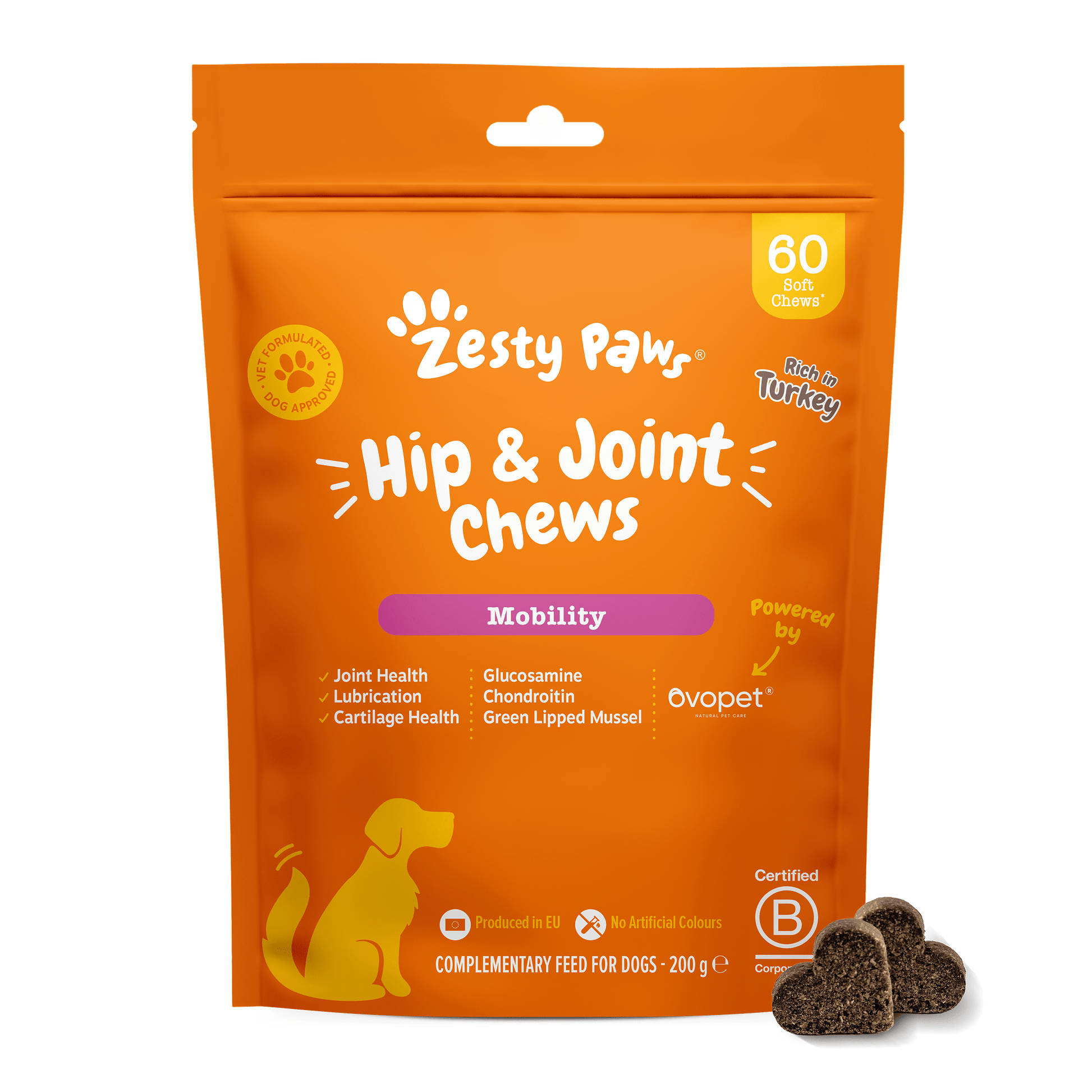 Natures Grub 60 Chews Zesty Paws Hip & Joint Chews - Turkey