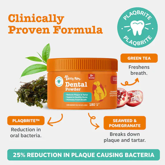 Zesty Paws Cat & Dog Dental Powder 180g